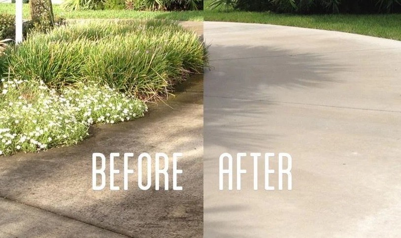 before+after+pressure+wash+driveway